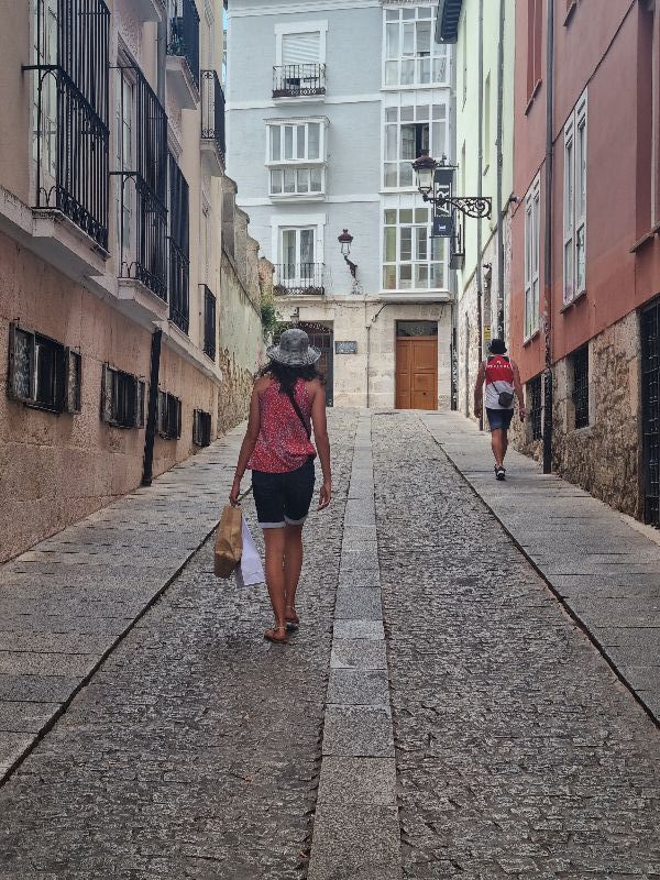 Ella shopping in Burgos